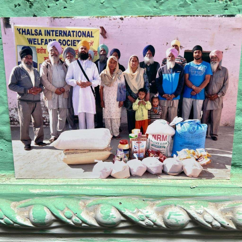 Community volunteers with children
